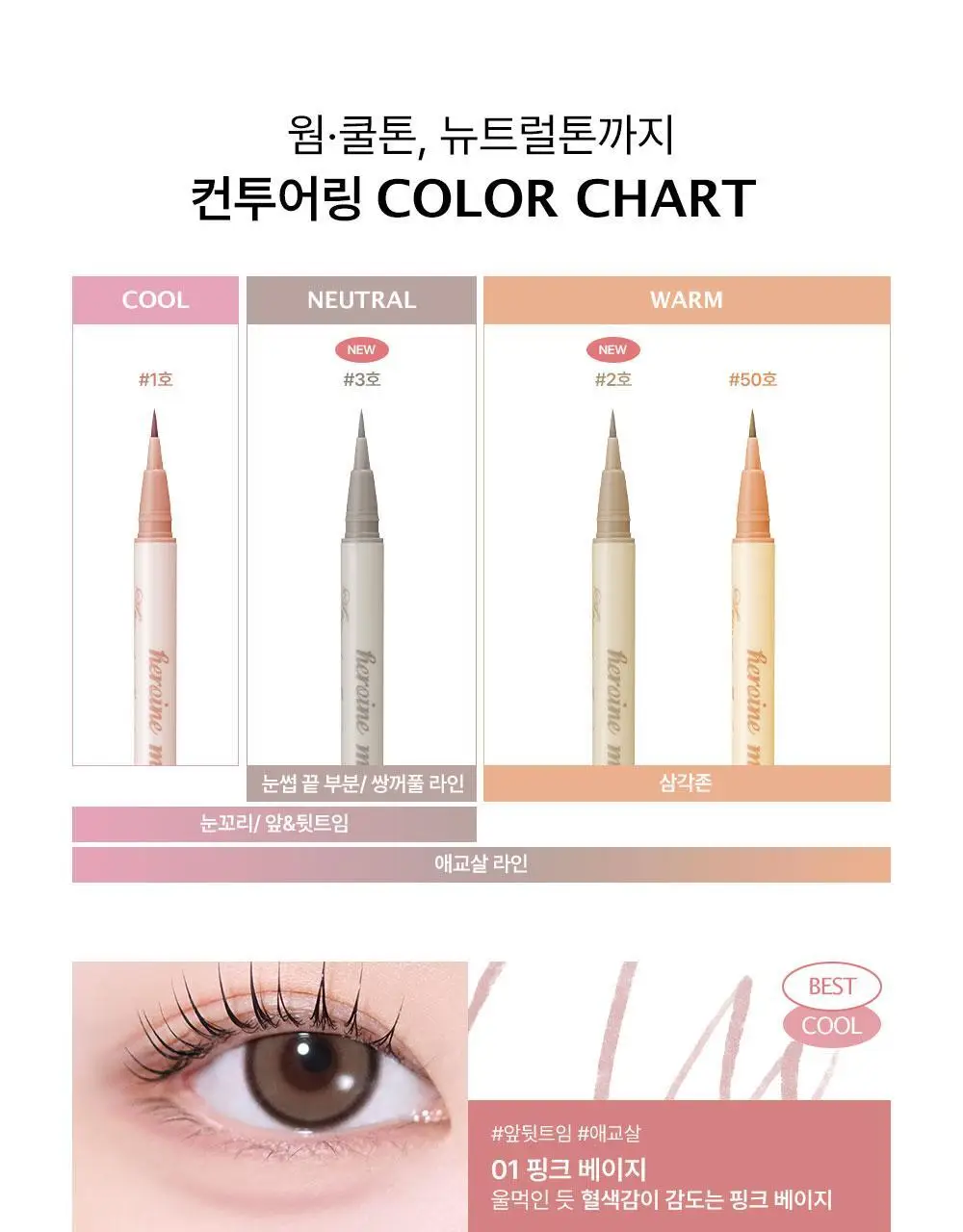 [애교살필수/기획] 키스미 히로인메이크 시크릿 음영 아이라이너 4종 (단품/기획) 상세페이지 13